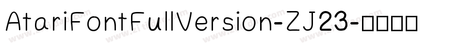AtariFontFullVersion-ZJ23字体转换