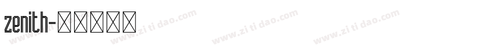 zenith字体转换