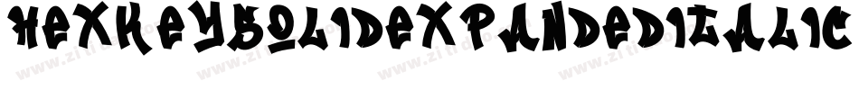 HexkeySolidExpandedItalic-jERGO字体转换