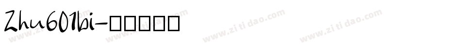 Zhu601bi字体转换