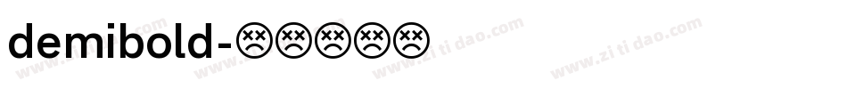 demibold字体转换