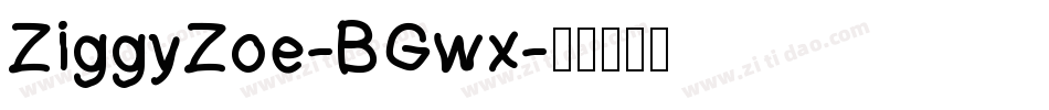 ZiggyZoe-BGwx字体转换