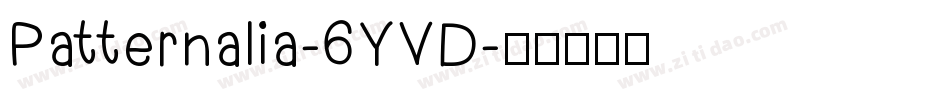 Patternalia-6YVD字体转换