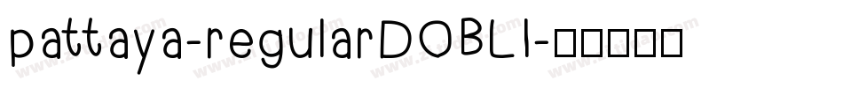 pattaya-regularDOBLI字体转换