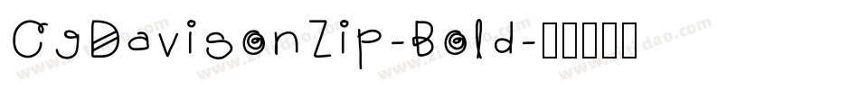 CgDavisonZip-Bold字体转换