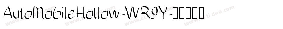 AutoMobileHollow-WR9Y字体转换