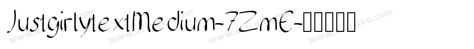 JustgirlytextMedium-7ZmE字体转换