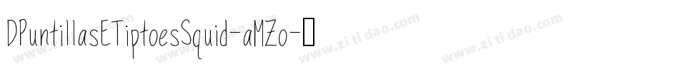 DPuntillasETiptoesSquid-aMZo字体转换