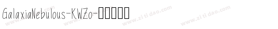 GalaxiaNebulous-KWZo字体转换