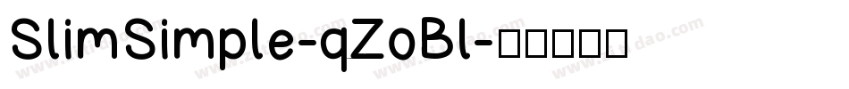 SlimSimple-qZoBl字体转换