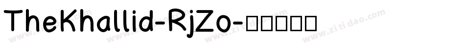 TheKhallid-RjZo字体转换