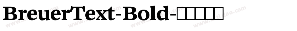 BreuerText-Bold字体转换