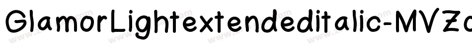 GlamorLightextendeditalic-MVZoe字体转换