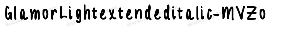 GlamorLightextendeditalic-MVZoe字体转换