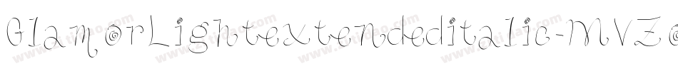 GlamorLightextendeditalic-MVZoe字体转换