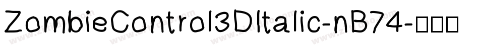 ZombieControl3DItalic-nB74字体转换