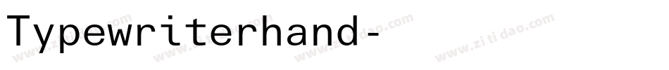 Typewriterhand字体转换