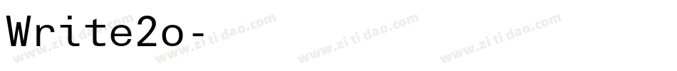 Write2o字体转换