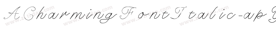 ACharmingFontItalic-apYm字体转换