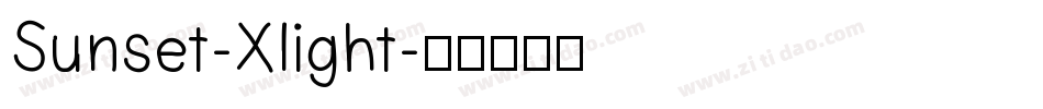 Sunset-Xlight字体转换