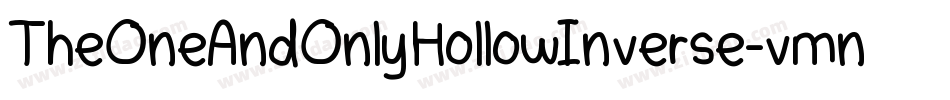 TheOneAndOnlyHollowInverse-vmnP4字体转换