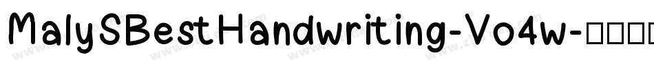MalySBestHandwriting-Vo4w字体转换