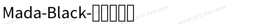 Mada-Black字体转换