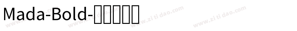Mada-Bold字体转换