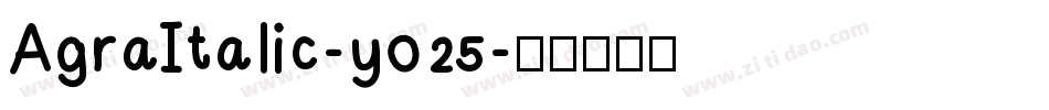 AgraItalic-yo25字体转换