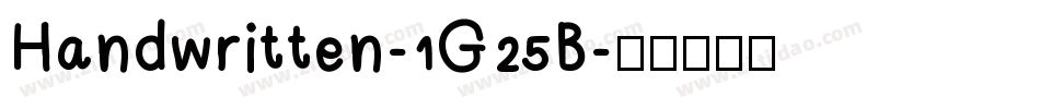 Handwritten-1G25B字体转换