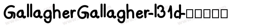 GallagherGallagher-l31d字体转换