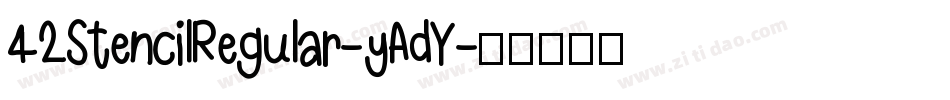 42StencilRegular-yAdY字体转换