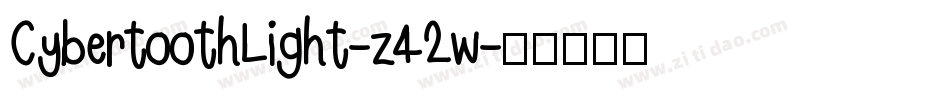 CybertoothLight-z42w字体转换