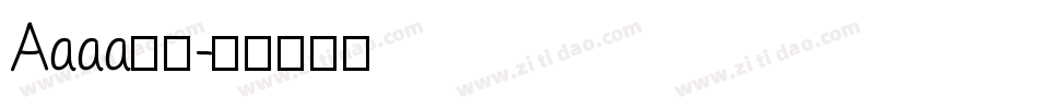 Aaaa字体字体转换