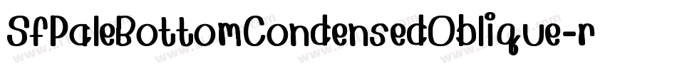 SfPaleBottomCondensedOblique-rr09字体转换