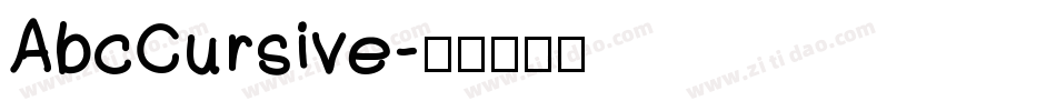 AbcCursive字体转换