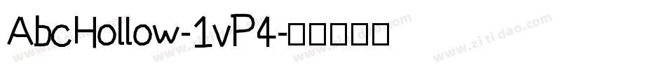 AbcHollow-1vP4字体转换