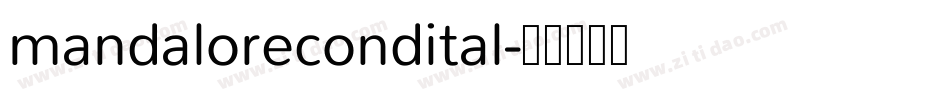 mandalorecondital字体转换