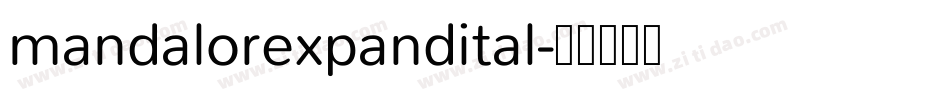 mandalorexpandital字体转换