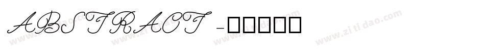ABSTRACT字体转换