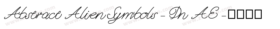 AbstractAlienSymbols-DnAE字体转换