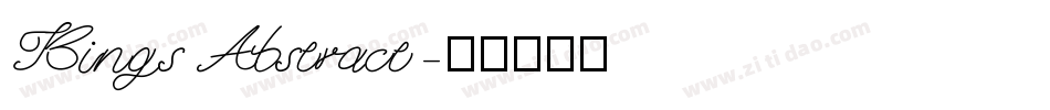 KingsAbstract字体转换