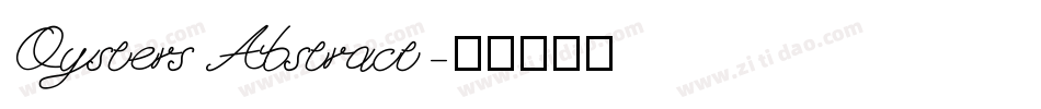 OystersAbstract字体转换