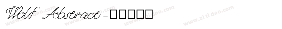 WolfAbstract字体转换