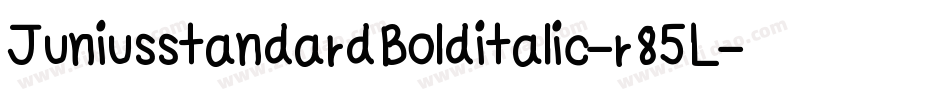 JuniusstandardBolditalic-r85L字体转换