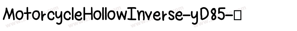 MotorcycleHollowInverse-yD85字体转换