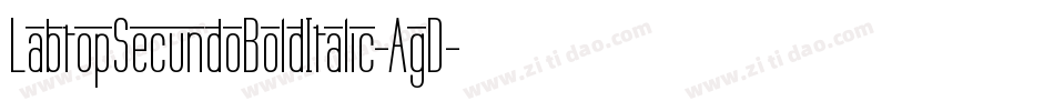 LabtopSecundoBoldItalic-AgD字体转换