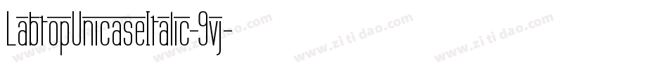 LabtopUnicaseItalic-9vj字体转换