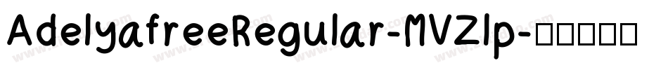 AdelyafreeRegular-MVZlp字体转换