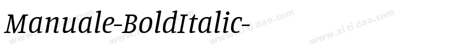 Manuale-BoldItalic字体转换